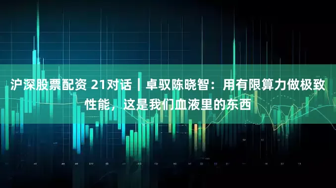 沪深股票配资 21对话｜卓驭陈晓智：用有限算力做极致性能，这是我们血液里的东西